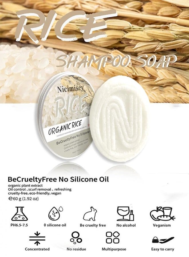 شامبو نيكيميسي بماء الأرز 2 في 1، شامبو لنمو الشعر للنساء والرجال، للعناية بالشعر - خالٍ من الكبريتات - مناسب لجميع أنواع الشعر - Image 2